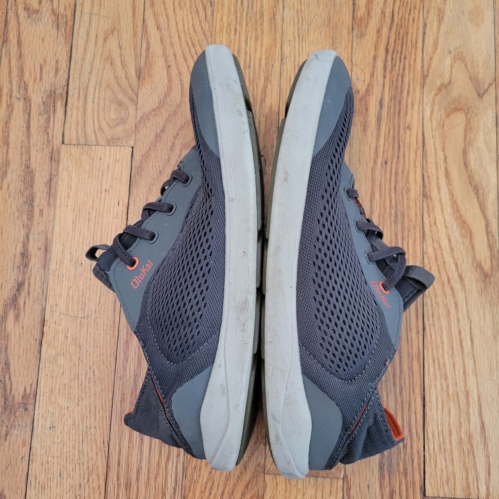 OluKai Moku Pae Gray Mesh Water Shoes Sneakers 9 Summer Comfort Lightweight - Picture 5 of 8